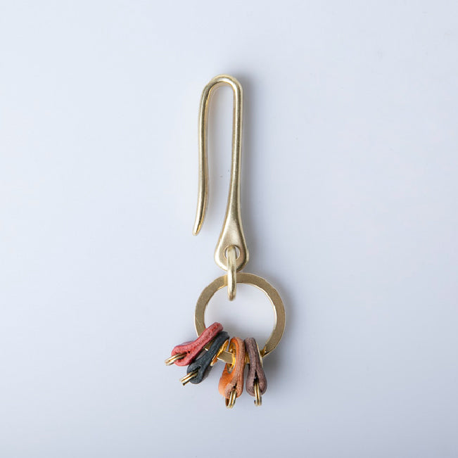 Brass Tochigi Leather Key Hook key link JAPAN FACTORY