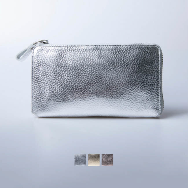 TIDY2.0 Lumina metallic leather long wallet