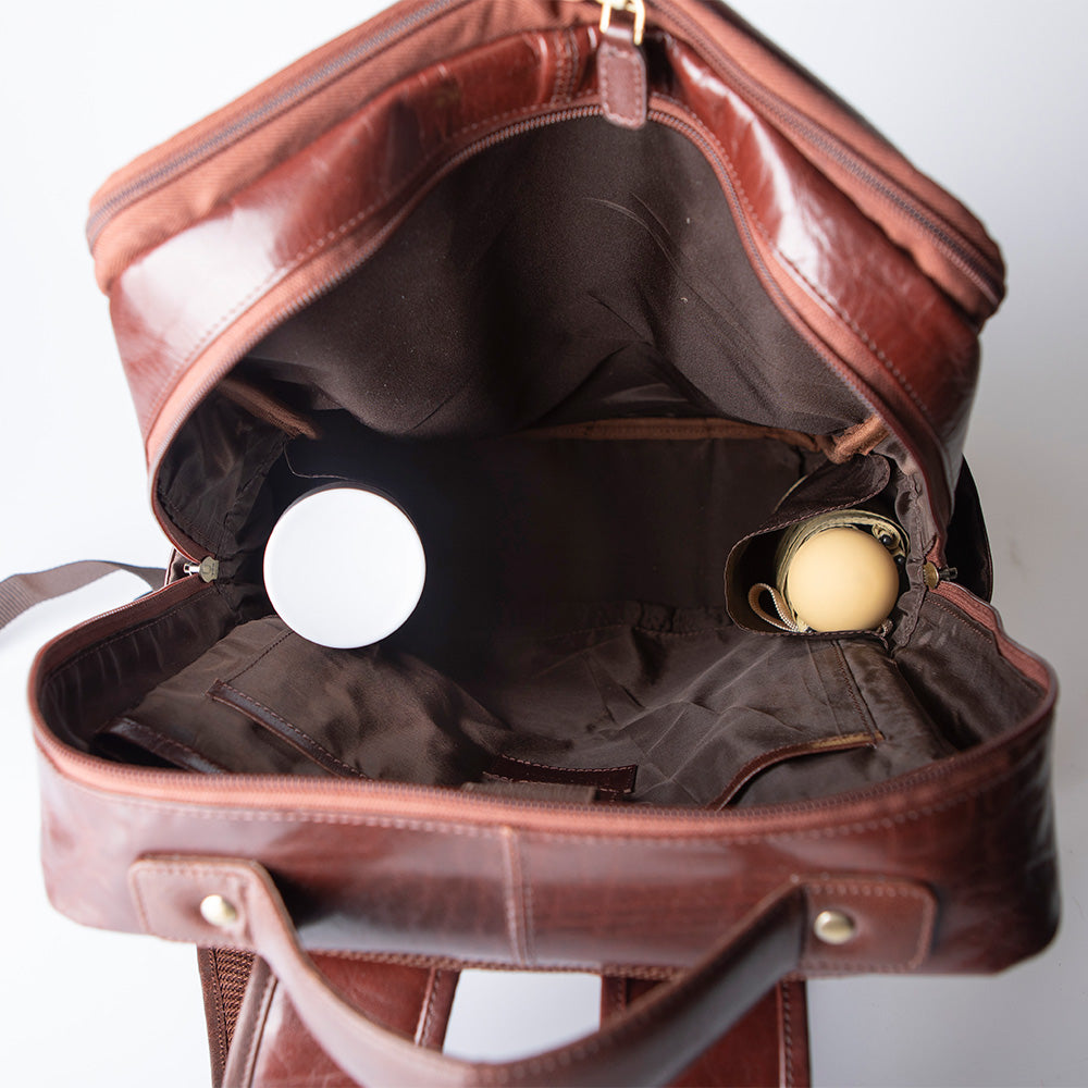 YUTAKURA BP a leather backpack initiated for people with the visual impairments 