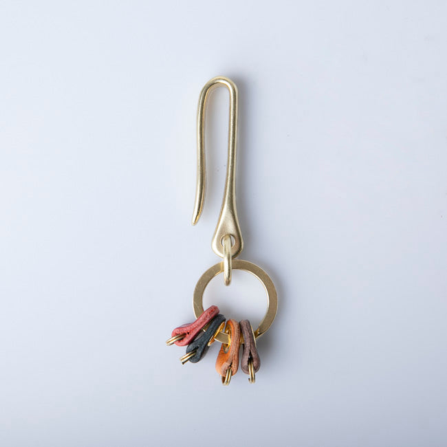 Brass Tochigi Leather hook key holder JAPAN FACTORY