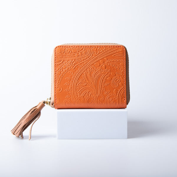 Billfold wallet botanical mini Himeji leather MARLE