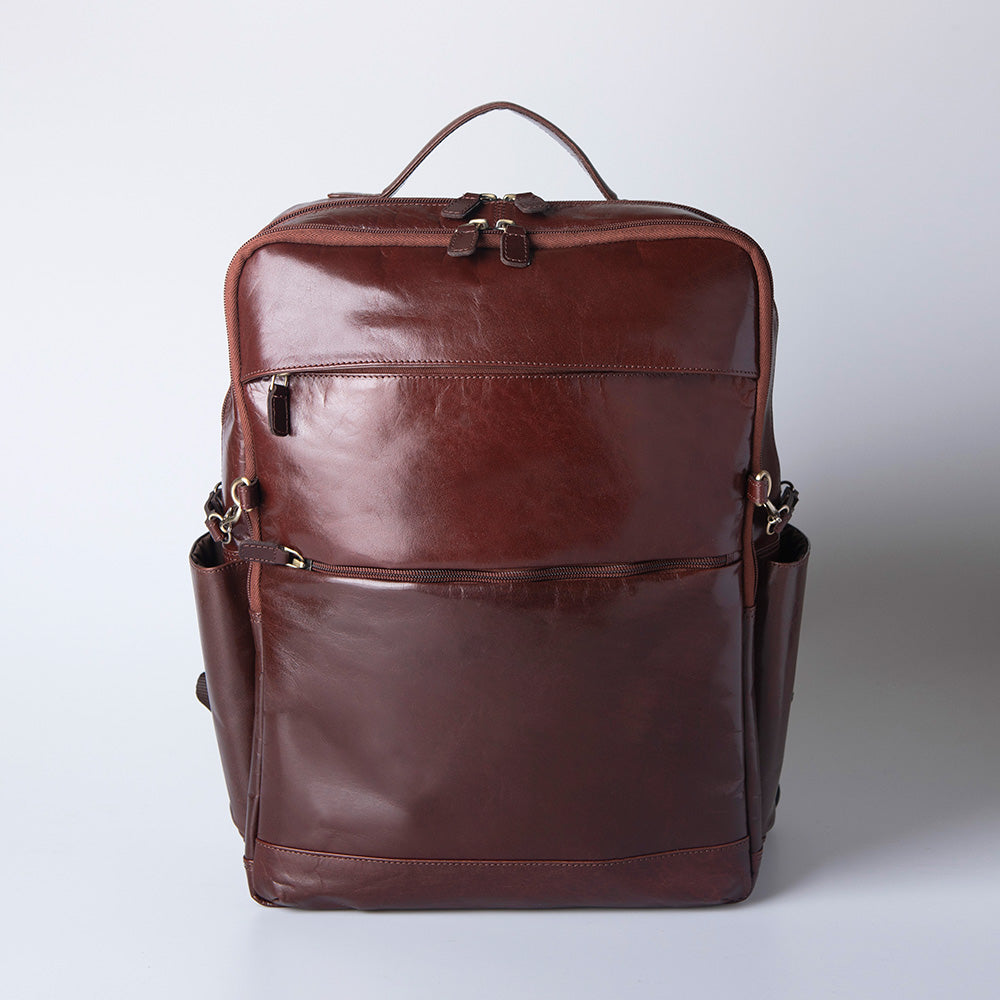 YUTAKURA BP a leather backpack initiated for people with the visual impairments