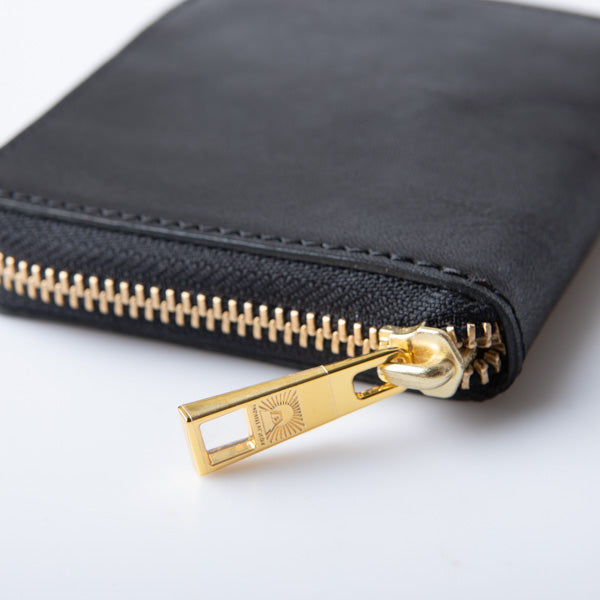 Bifold wallet round zipper tochigi Leather