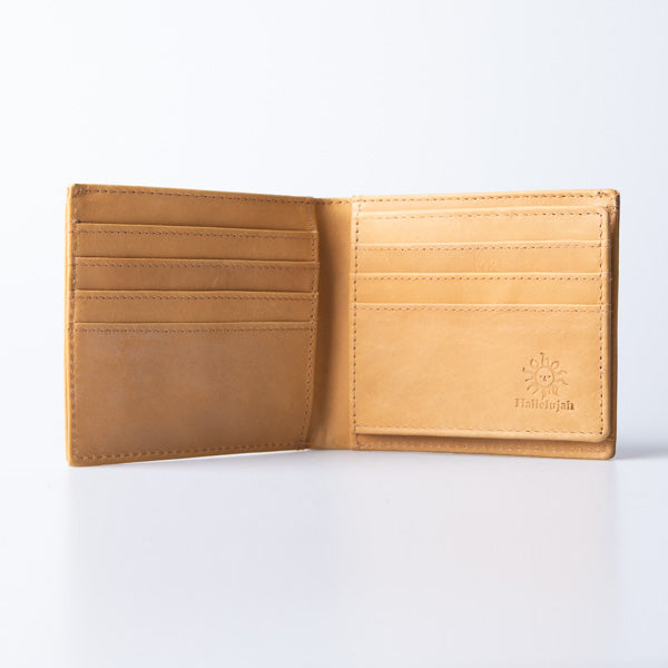 Bifold Wallet slim genuine Leather Hallelujah