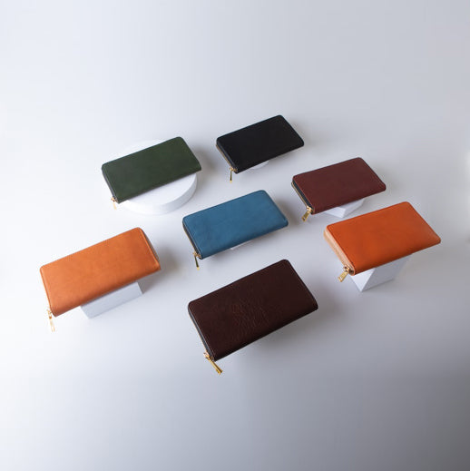 Long Wallet round zipper Tochigi Leather JAPAN FACTORY MANO