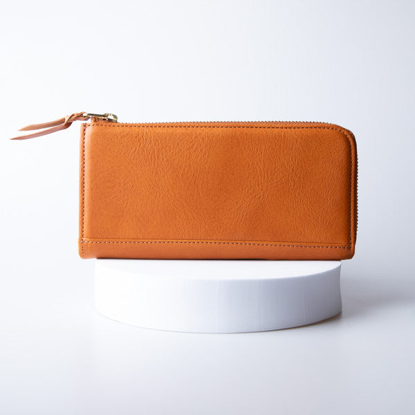 Long wallet tochigi leather all L-shaped zipper JAPAN FACTORY MANO