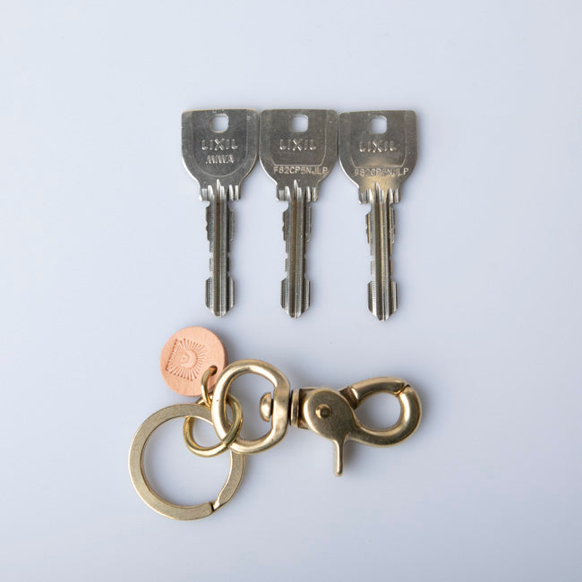 Brass Key Holder with Lever Snap JAPAN FACTORY