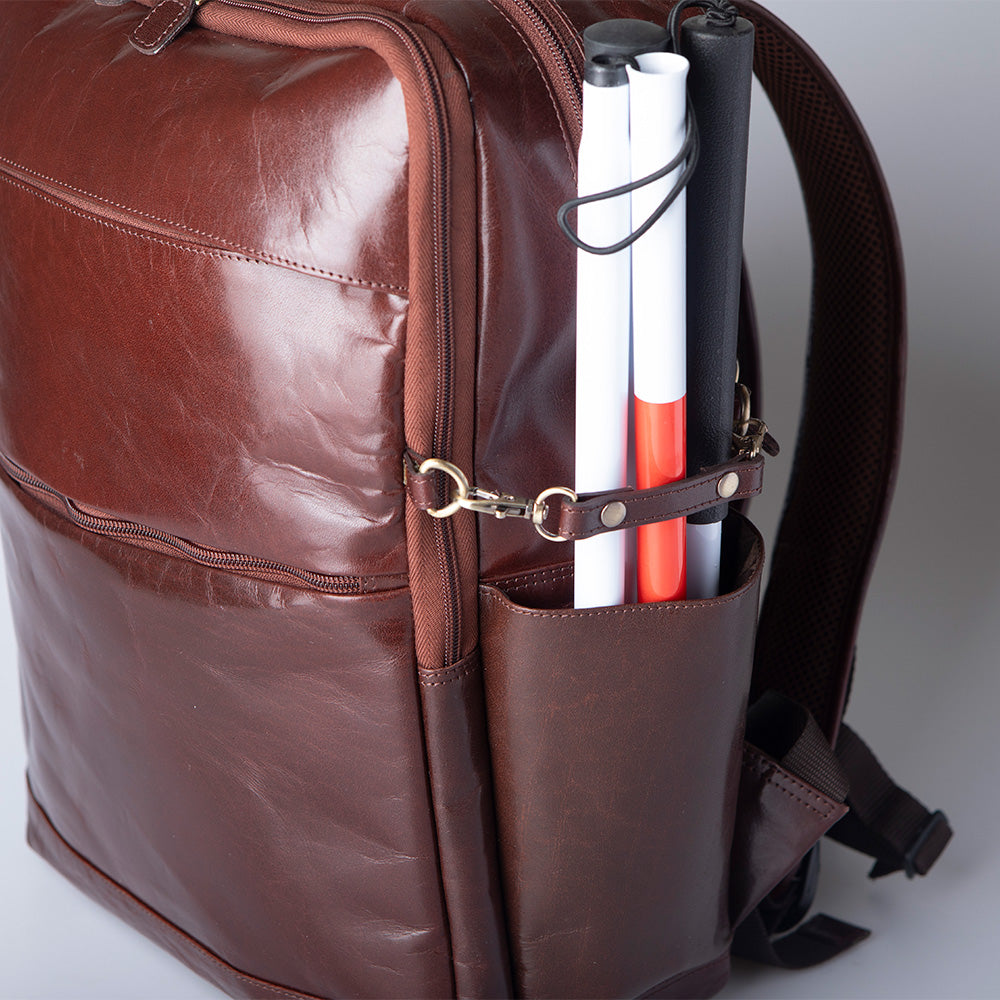 YUTAKURA BP a leather backpack initiated for people with the visual impairments 