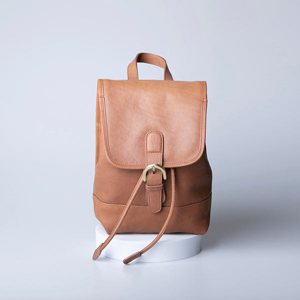 Small Backpack Vegetable Tanned Leather Mollis