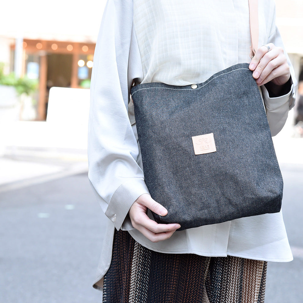 Grey canvas crossbody online bag