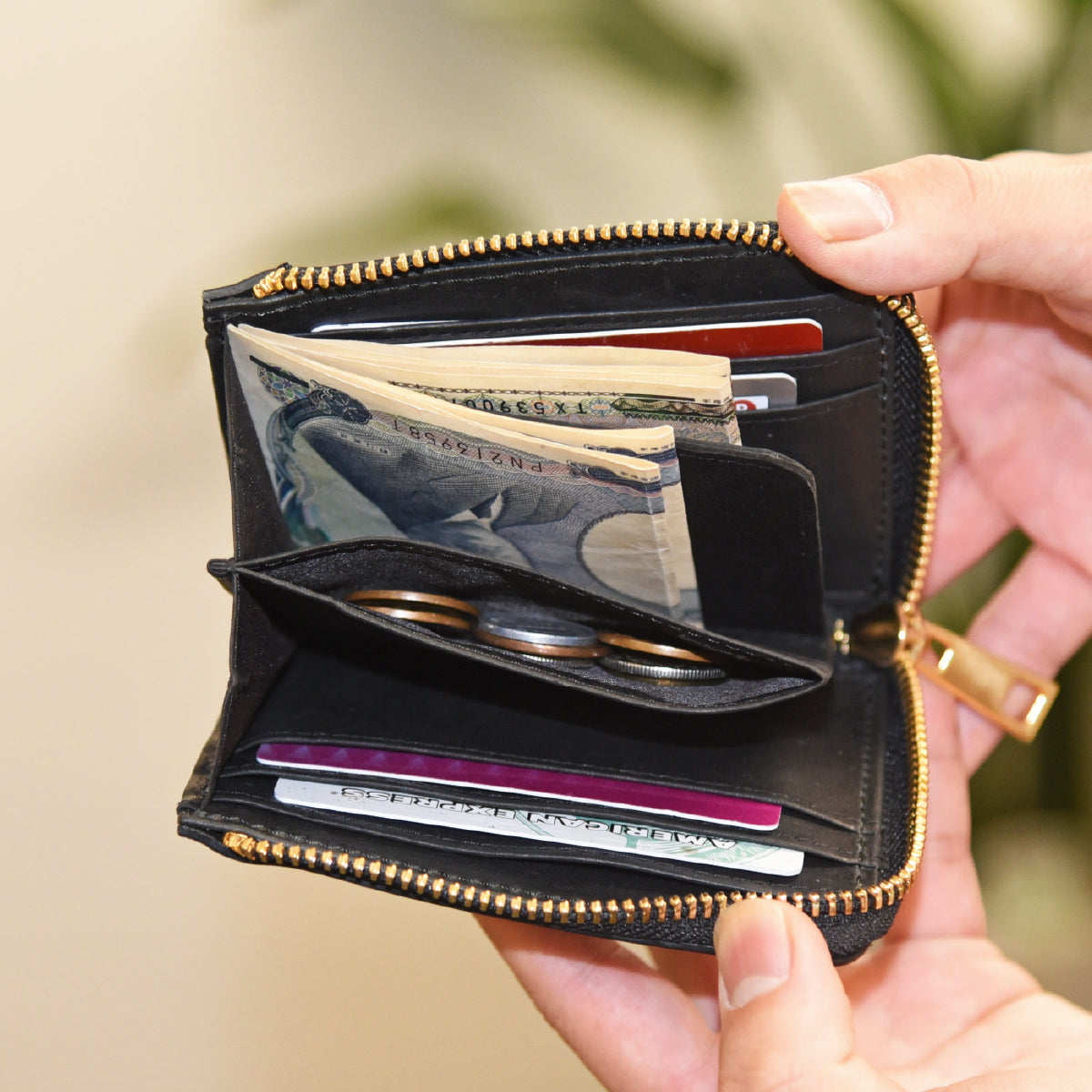 TIDY mini Hinowa Leather L Zip Mini Wallet